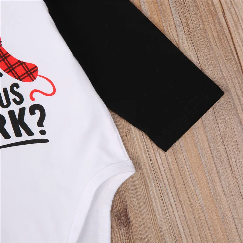 

Newborn Christmas Loose Romper Toddler Letter Pattern Long Sleeve Round Neck Color Block Playsuit For Infant Baby Boys Girls