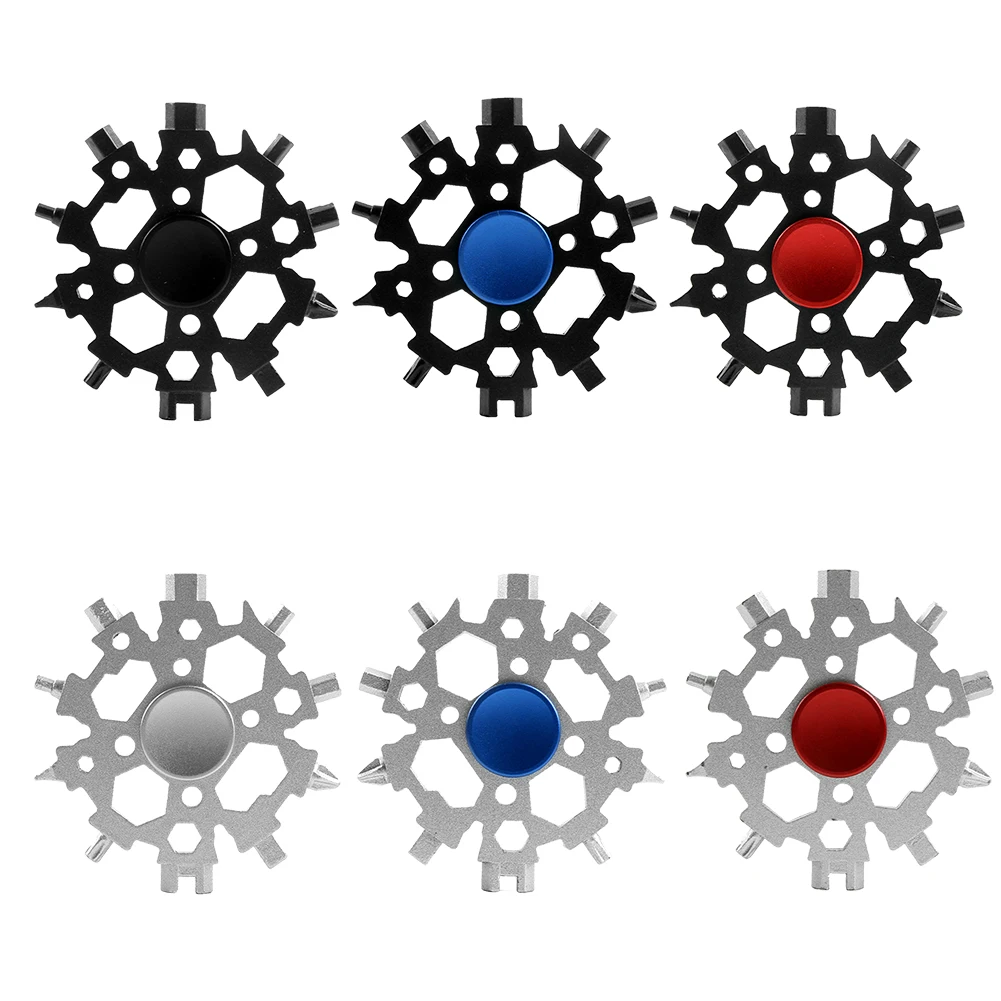 

23 в 1 Многофункциональный инструмент Снежинка гаечный ключ Многофункциональный портативный Снежный Спиннер гаечный ключ для кемпинга EDC ин...