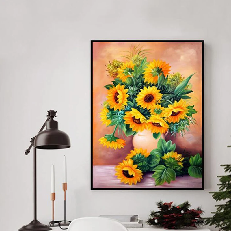 DIY подсолнухи Алмазная картина вышивка крестиком набор Стразы мозаика для