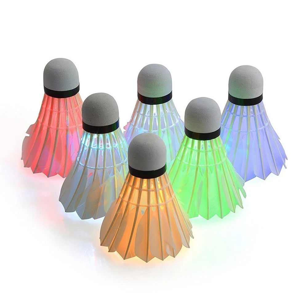 

4 Pcs LED Badminton Shuttlecocks Lighting Birdies Shuttlecock Glowing Badminton for Outdoor Sports ALS88