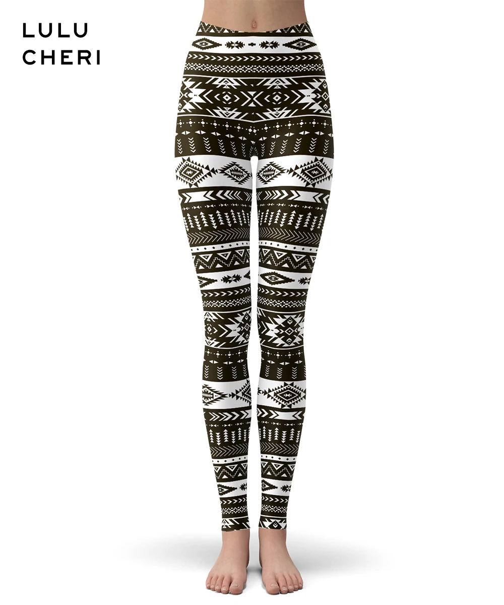 Aztec leggings Инди фолк печатных Леггинсы для женщин девушек ацтеков этнические щеткой бабочки Мягкие Брюки Мода размера плюс эластичные фитнес тонкие леггинсы - Цвет: Aztec leggings