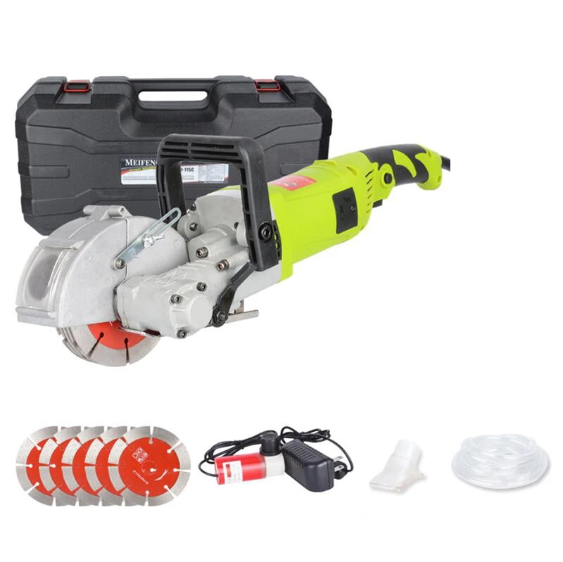 Set A 220V Электрический бороздел паз машина для резки стены долбежные машины Сталь автомат для резки бетона 4000W 33 мм - Цвет: Set A