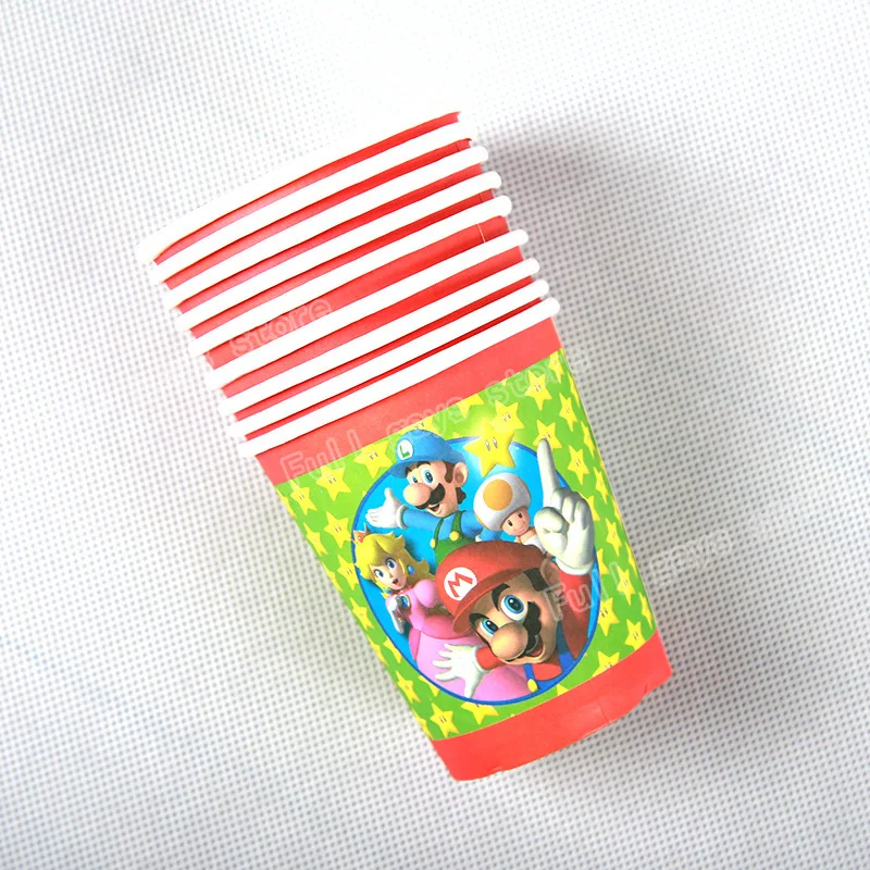Новинка украшения для вечеринки в стиле Super Mario Bros шары одноразовая посуда баннер