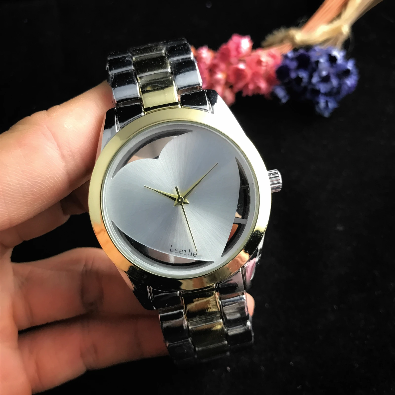 

Fashion Brand Quartz Watch Silver Rose Stainless steel butterfly clasp Love literally Women Watches Female Reloj Mujer Relogios