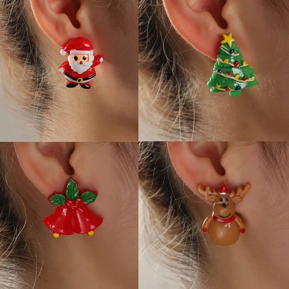 

HangZhi 2021 новая милая мультяшная елка Санта-Клаус Лось семейная елка для женщин девочек детские подарки ювелирные изделия Вечерние