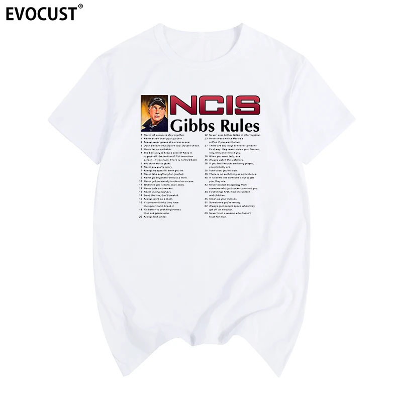 

NCIS GIBBS RULES T-shirt Cotton Men T shirt New TEE TSHIRT Womens unisex Fashion