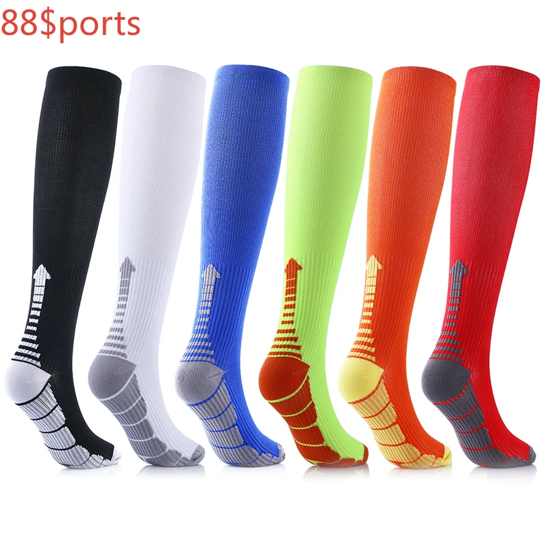 

Compression Socks Sports Running Women Men Marathons Circulation Athletic Edema Varicose Veins Travel Over Knee Stockings