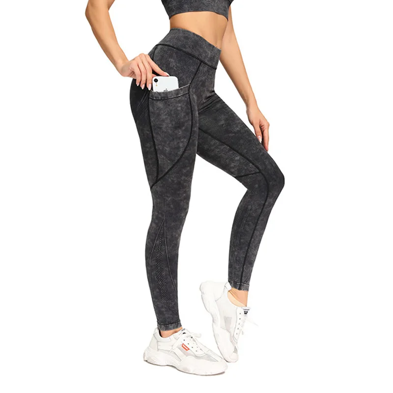 

ASHEYWR Women High Waist Pocket Leggings Fitness Skinny High Elastic Push Up Legging Workout Hollow Legging Leggings Female
