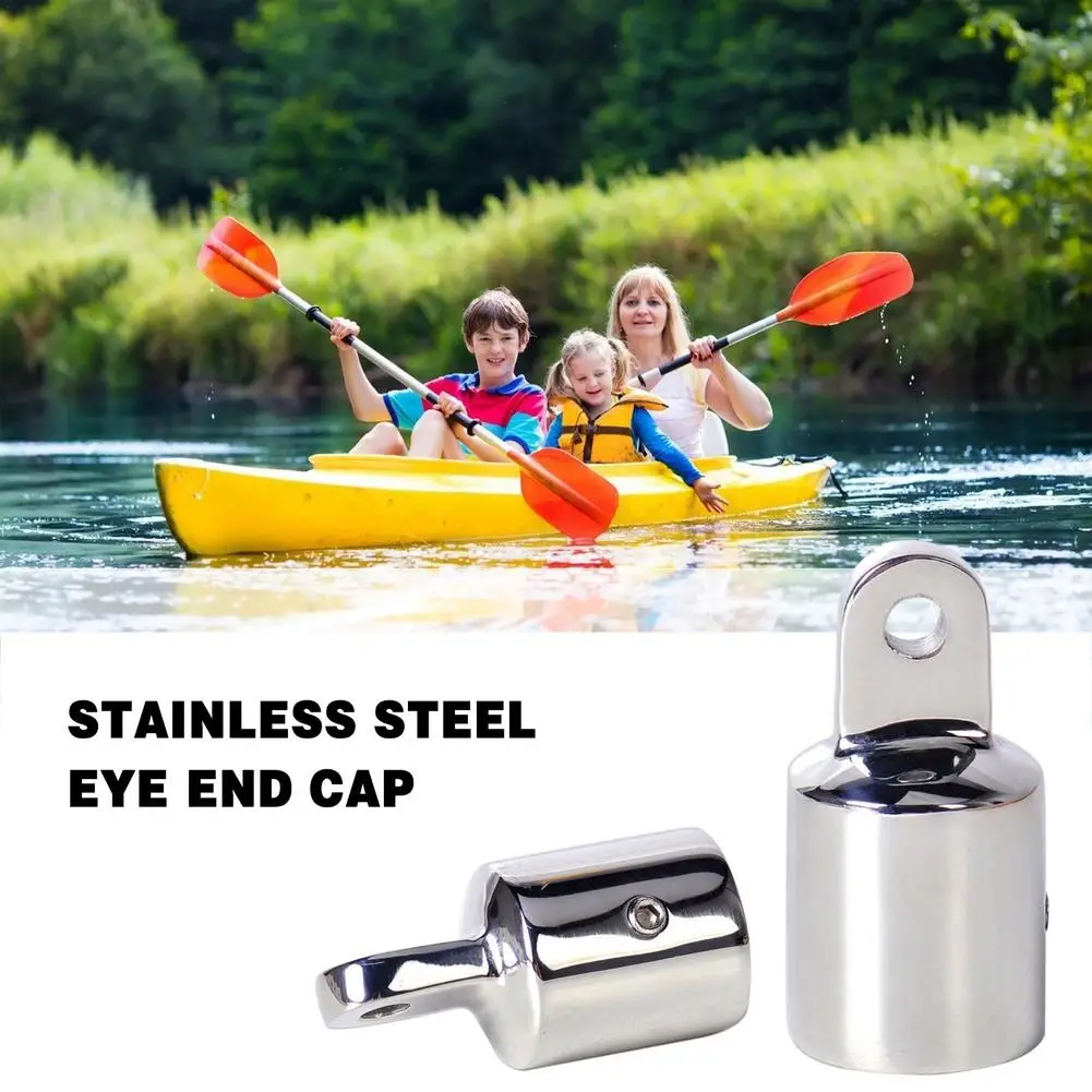 

2PCS 316 Stainless Steel Bimini Top Cap Fittings 22mm 25mm Mirror Polish For Marine Boat Deck Railing Yacht Hardware Accessories