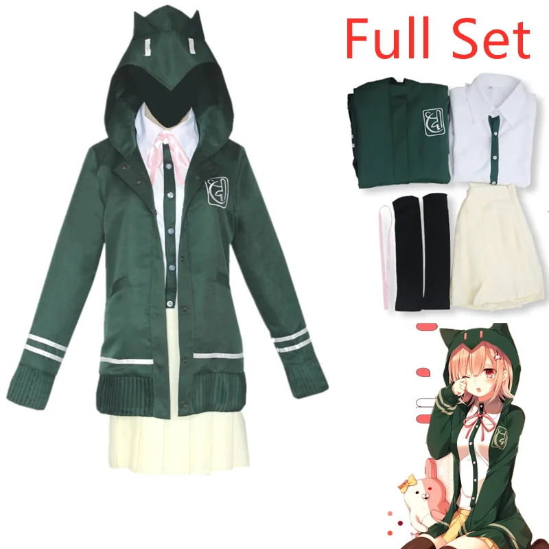 Супер Danganronpa 2 Nanami ChiaKi Женский костюм для косплея Форма аксессуары Хэллоуина