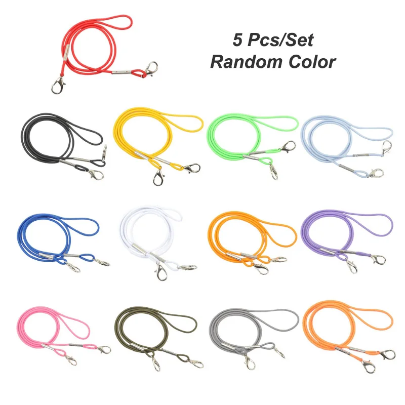 

5Pcs Multifunction Face Mask Lanyard Adjustable Eyeglass Anti-Lost Holder Strap Mouth Cover Around Neck Hanger Rope Ear Saver