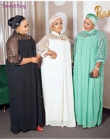 2021 wedding party chiffon dress plus size boubou sequin dresses for women new africa ankara gown muslim fashion abaya kaftan