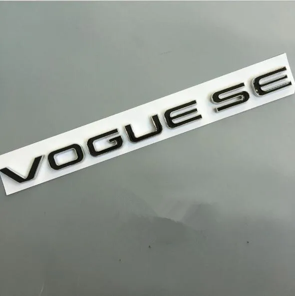L SDV8 SCV6 Эмблема письмо бар для Range Rover VOGUE VOGUESE Расширенный Executive Edition автомобиля боковой край эмблема на багажник Стайлинг наклейка - Название цвета: chrome x black text