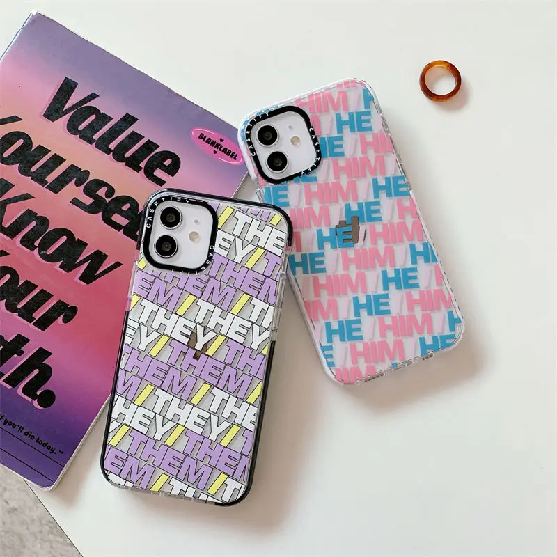 Модный чехол для телефона с надписью Tide IPhone 12 11 Pro X XR XS MAX 7 8 6 Plus простой мягкий