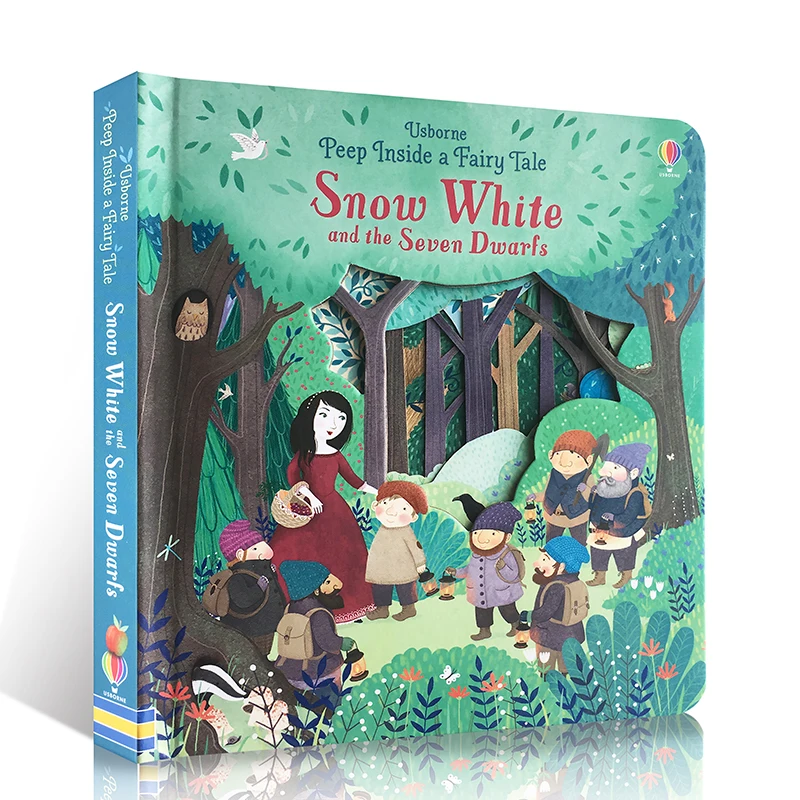 Usborne Peep Inside A сказочная белоснежная принцесса белые английские книжки с откидным