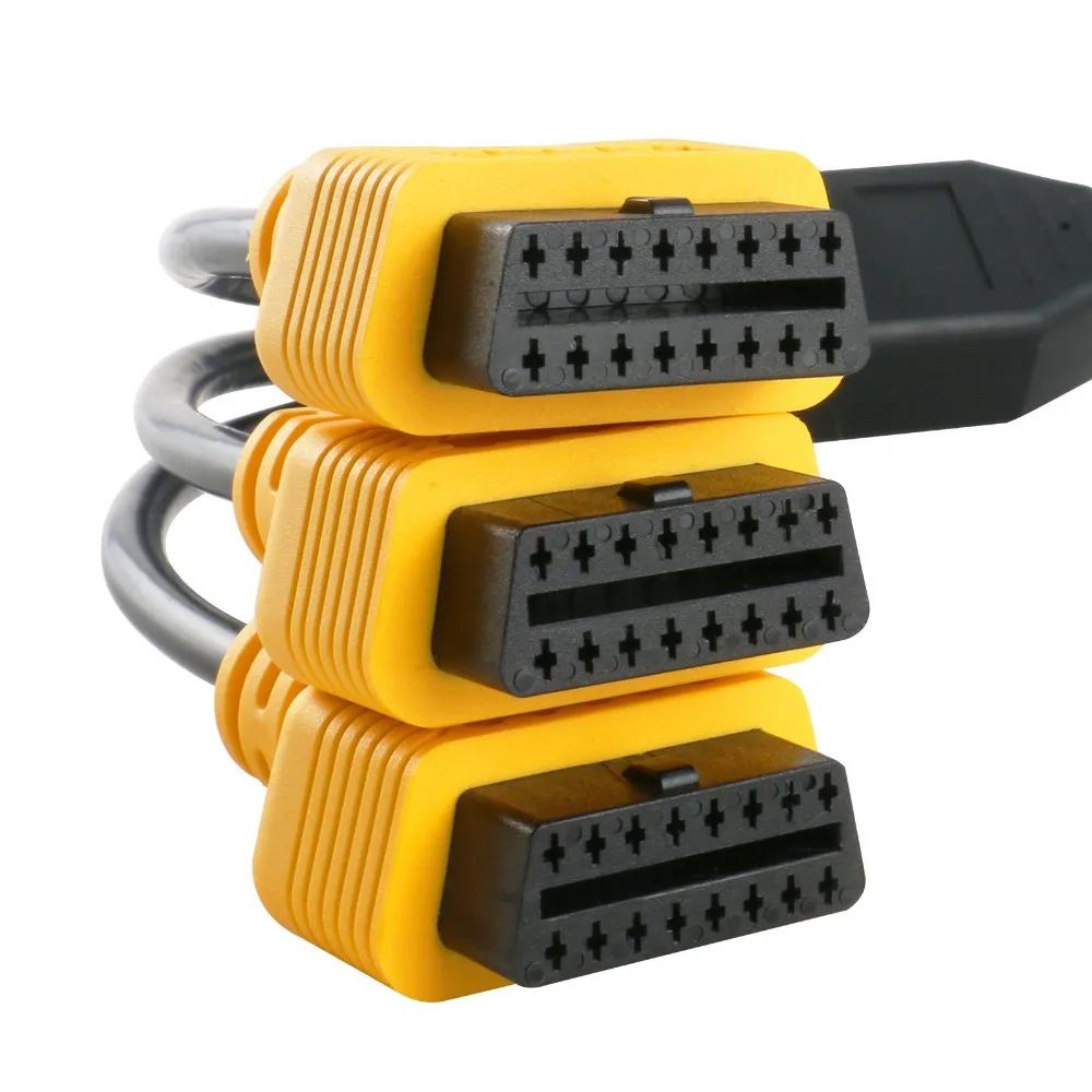 AUTOOL OBD2 разделительный Тестовый Кабель OBD 2 удлинительные Y кабели 1 до 3 конвертер адаптер провода 50 см J1962M до 3-J1962F OBD2 удлинитель сплит-шнур