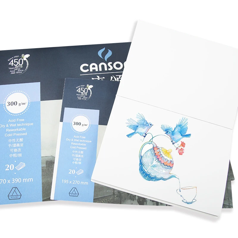 Canson 1557 Альбом для акварели 8k/16k/32k книга с пигментом односторонний герметик мелким