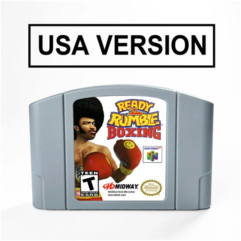 

Ready 2 Rumble Boxing or Ready 2 Rumble Boxing Round 2 For 64 Bit Video Game Cartridge USA Version NTSC Format