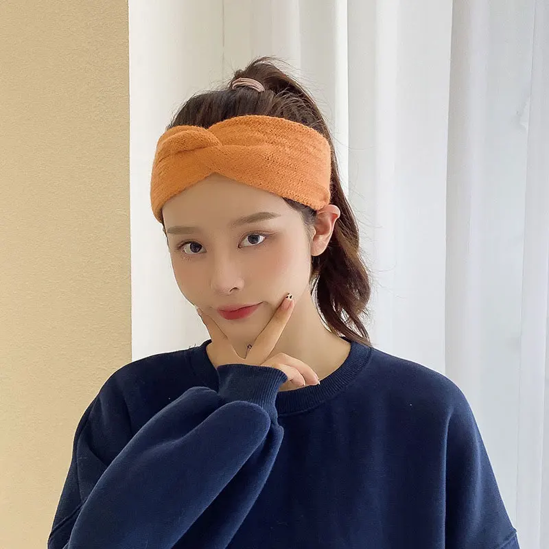 

Winter Warm Headband for Women Woolen Knitting Headbands Wool Knitted Elastic Headband Headwear Girls Hair Band Hair Accessories