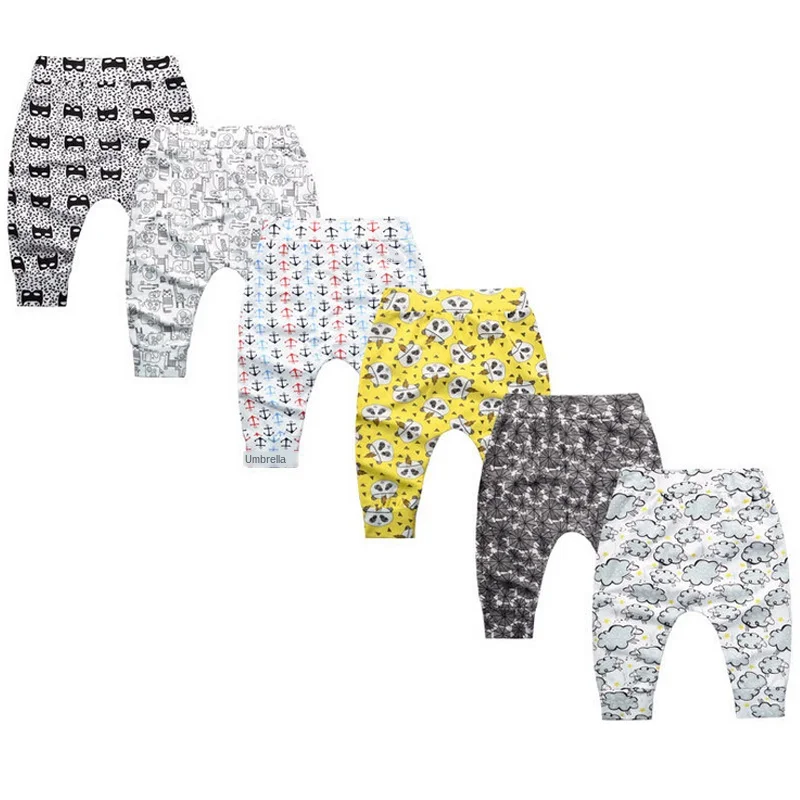 

Y482 The new baby nine-point pants autumn thin section elastic children baby harem pants color optional mosquitoes pants
