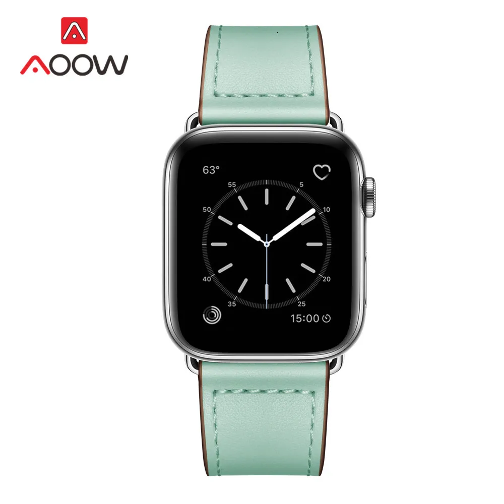 Ремешок из натуральной кожи для Apple Watch 4, 40 мм, 44 мм, 38 мм, 42 мм, высокое качество, для мужчин и женщин, ремешок для часов, браслет для iWatch 1, 2, 3