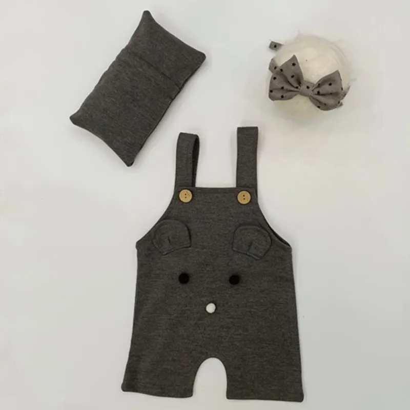 

Newborn Photography Clothing Rompers+Pillow+Headband 3Pcs/Set Studio Baby Photo Props Accessories Infant shooting Clothes