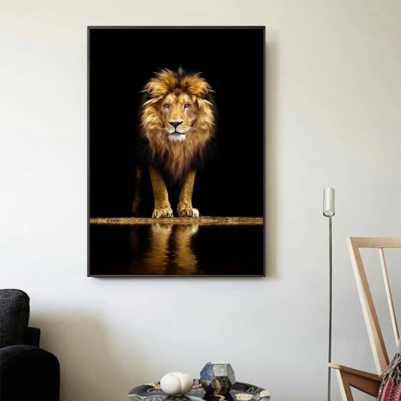 

Wild Lion Posters and Prints Scandinavian African Animals Canvas Paintings on The Wall Art Pictures for Home Living Room Decor