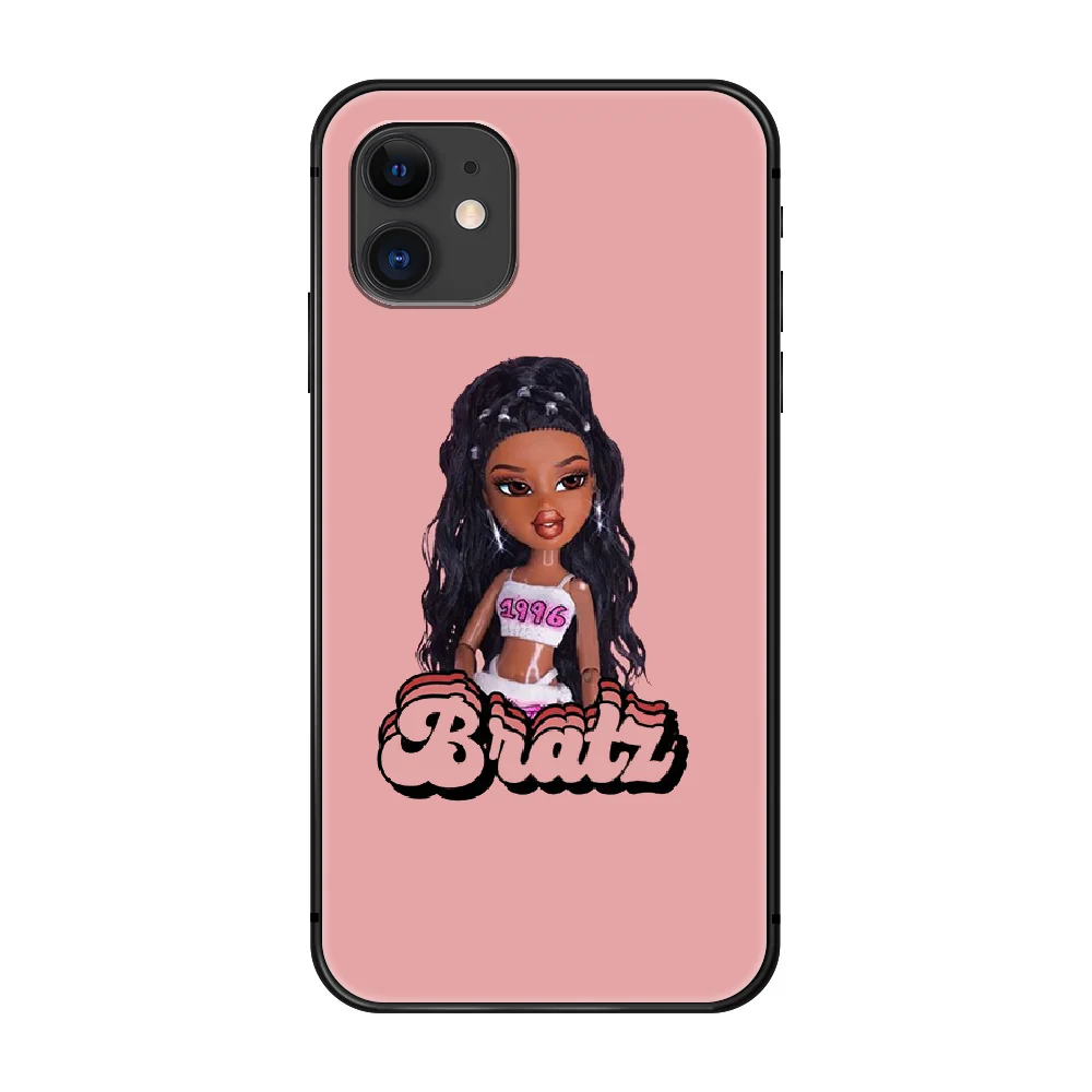 Fashion Luxury Brand Doll Bratz Phone Case Cover Hull For iphone 5 5s se 2 6 6s 7 8 plus X XS XR 11 PRO MAX black Etui soft | Мобильные