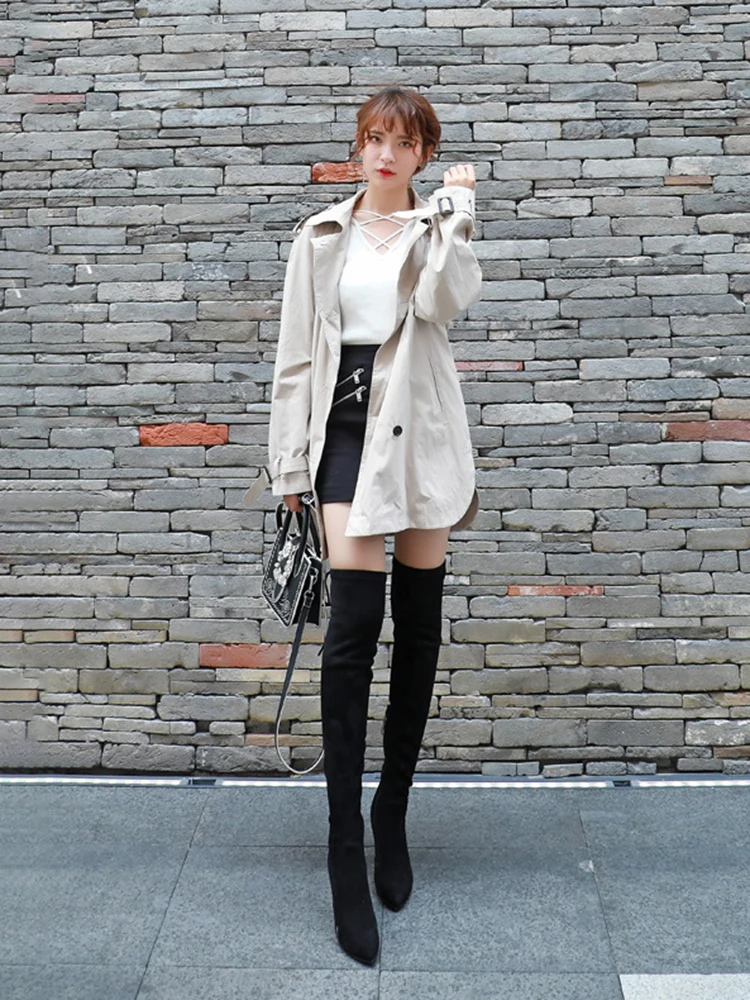 PSLD/2019 женские Сапоги выше колена модная универсальная зимняя обувь с острым