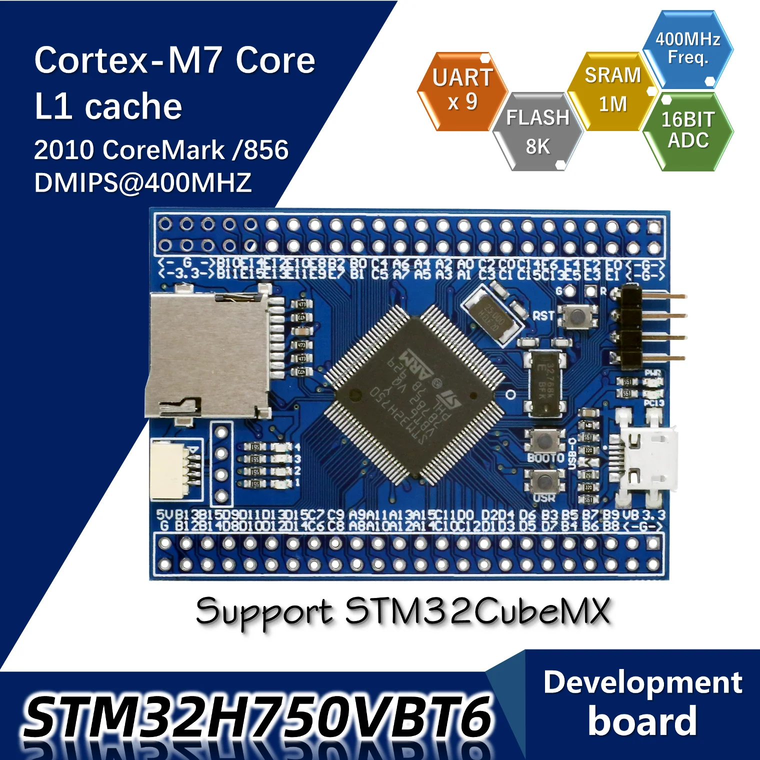 STM32H750VBT6 STM32H750 H750 dev board demo core Minimum System development Module ST STM32 Cortex M7 ARM|Демонстрационные