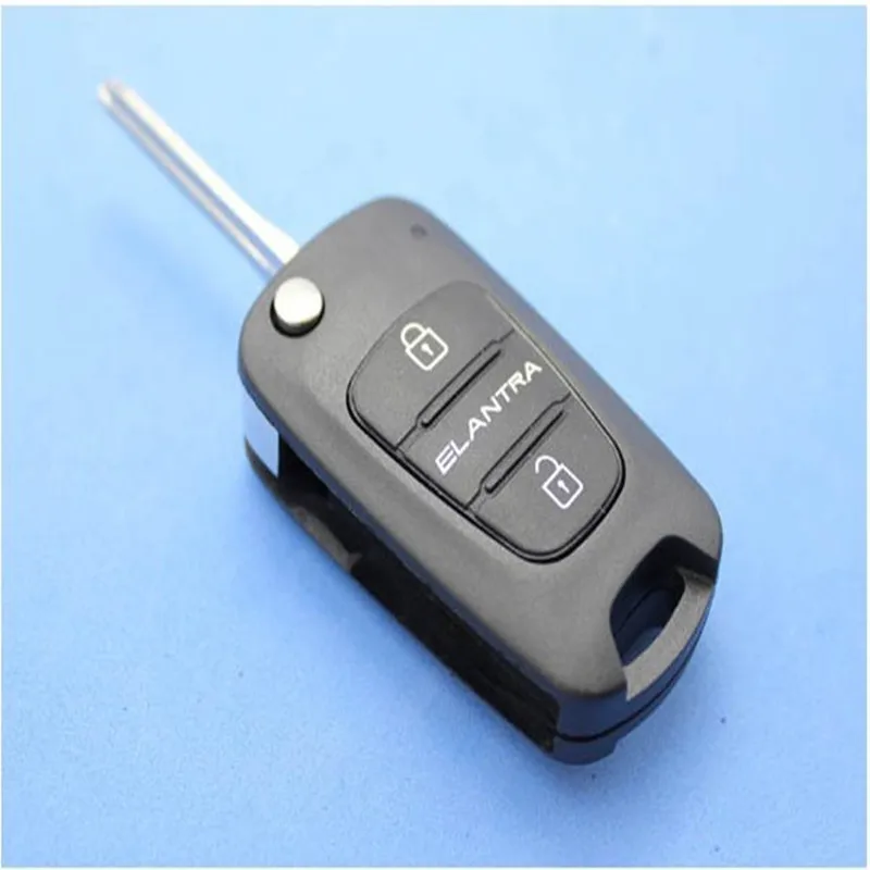 

DAKATU 10PCS Remote Flip Folding Key Shell Case 3 Buttons For Hyundai ELANTRA Keyless Entry Fob Cover Car Alarm Housing