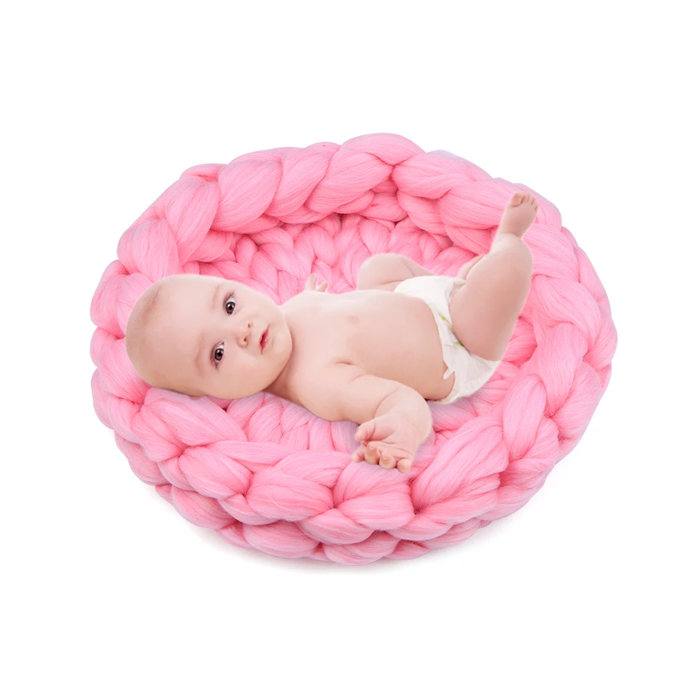 Тканое одеяло ручной работы реквизит для фотографирования новорожденных