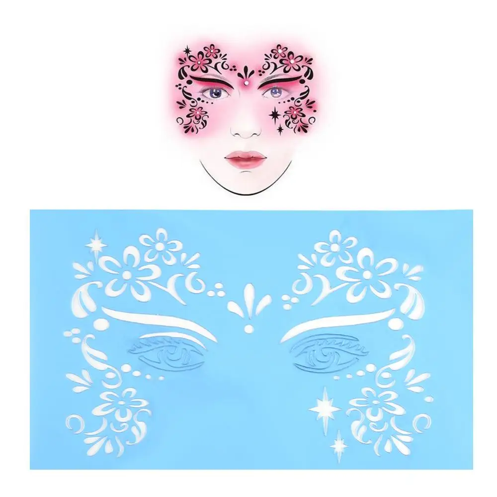 Reusable Face Paint Stencil Body Painting Template Facial Makeup Tattoo Design Tools 7pcs/setFor Halloween Tool |