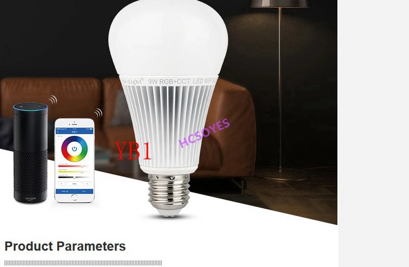 Milight YT1 2,4G WiFi беспроводной пульт YB1 9 Вт RGB+ CCT Светодиодная лампа прожектор YL1S/YL2S/YL1 приложение ИК Смартфон APP контроллер