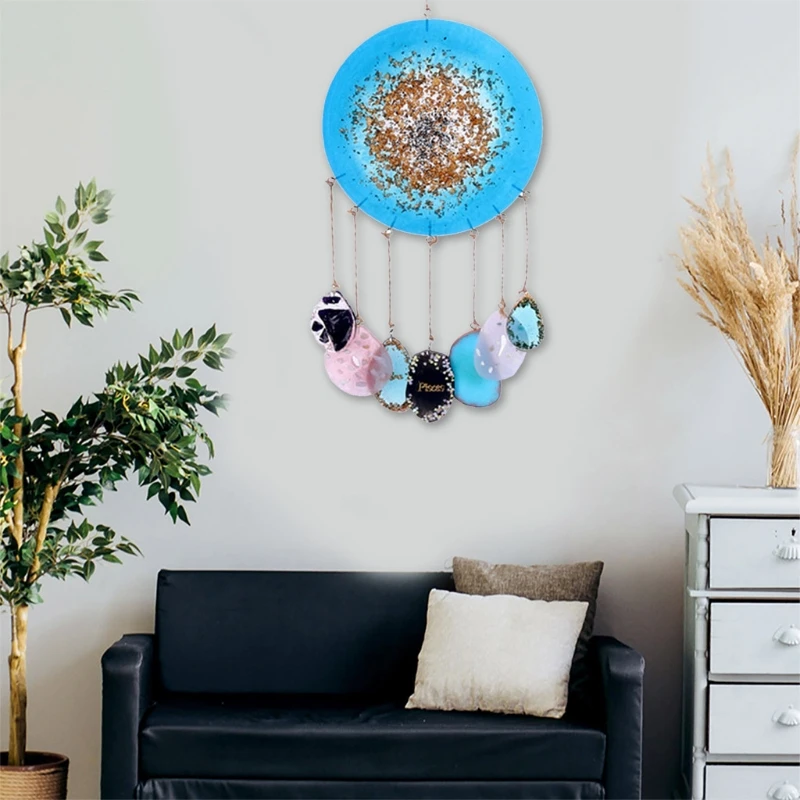 

Wall Hanging Decorations Crystal Epoxy Resin Mold Planet Pendant Silicone Mould 85LF