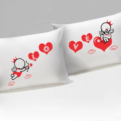 Новинка прямоугольная декоративная подушка для влюбленных чехол с мультяшным
