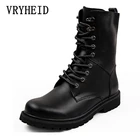 Популярные мотоциклетные ботинки vryпера, мужские зимние боевые ботинки с высоким берцем, мужские кожаные повседневные Роскошные военные ботинки, армейские ботинки, размеры 38-48