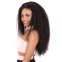 synthetic wigs afro kinky straight hair wig for women wigs braid african 24inch yaki straight heat resistant fiber african wig