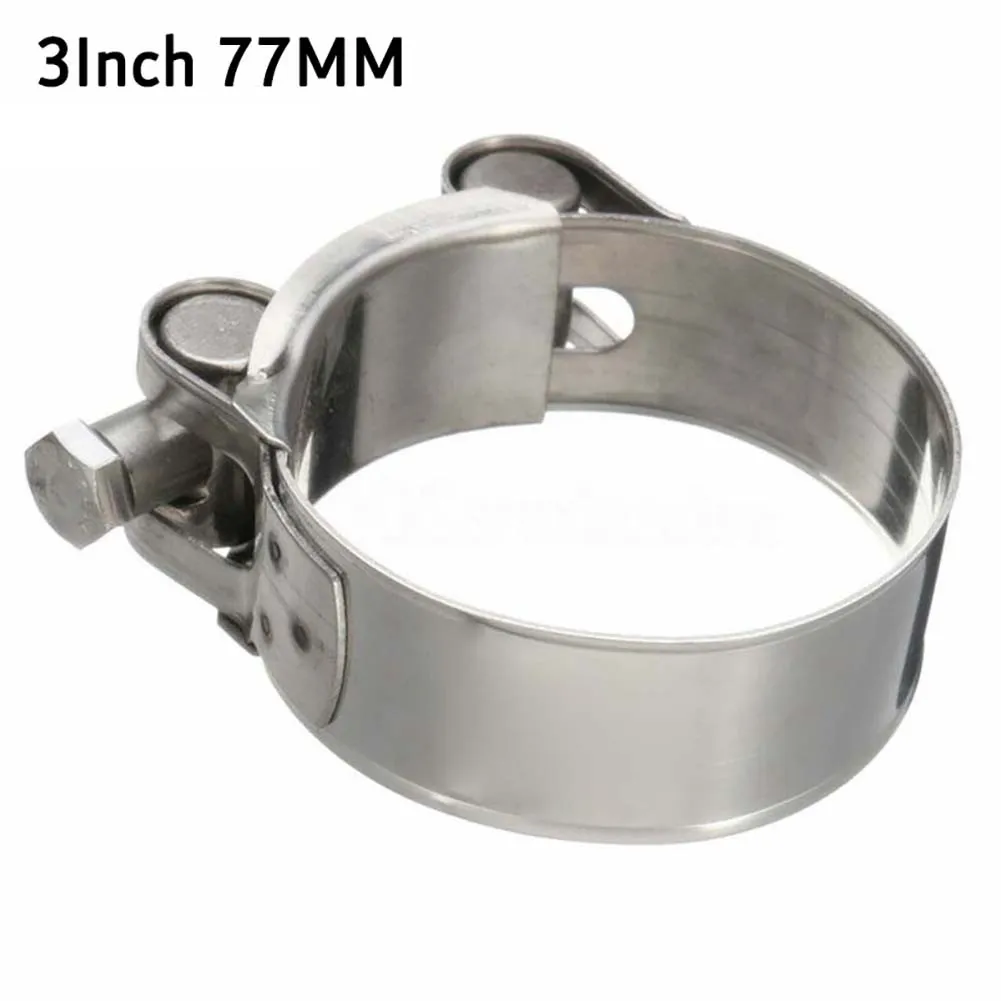 

3In Band Exhaust Pipe Clamp Universal Vehicle 77-87mm Accessories High Quality Motorcycle