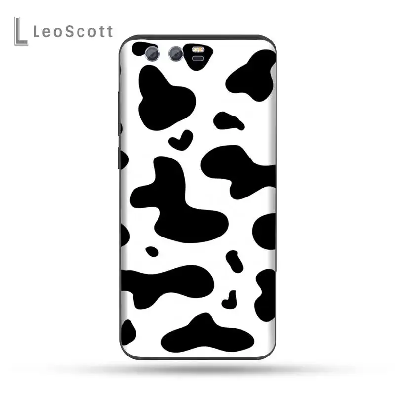 

White Black Cow Symbol Phone Case For Huawei Honor view 7a5.45inch 7c5.7inch 8x 8a 8c 9 9x 10 20 10i 20i lite pro