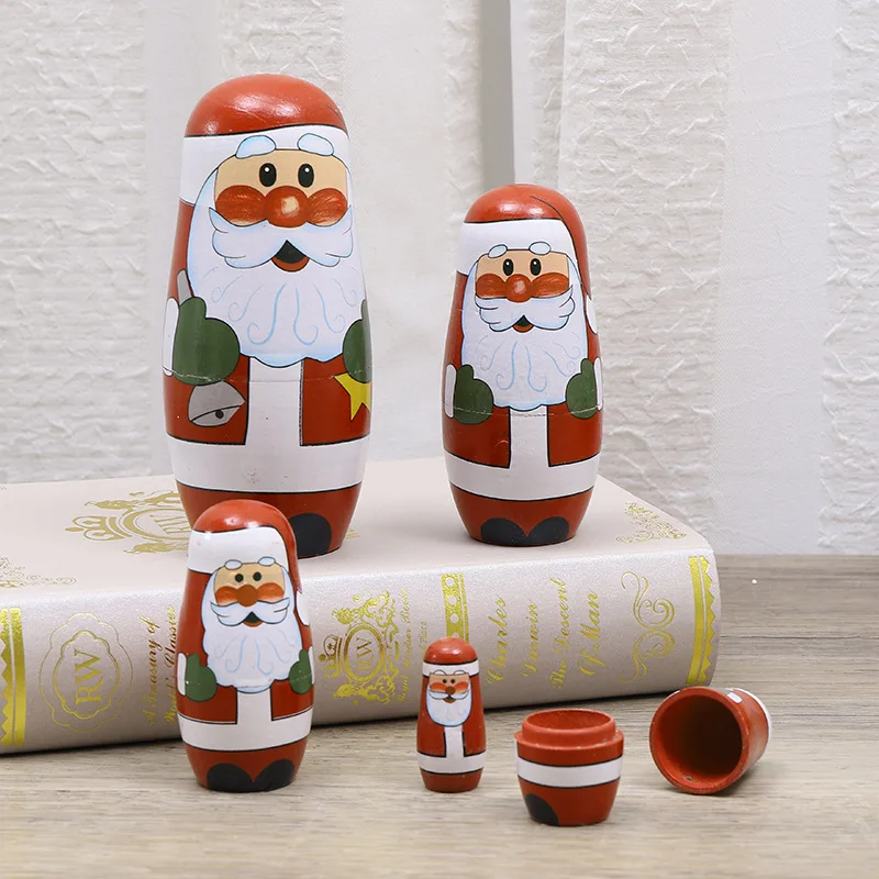 Рождественский Санта традиционные куклы-матрешки 1 набор деревянных Русская