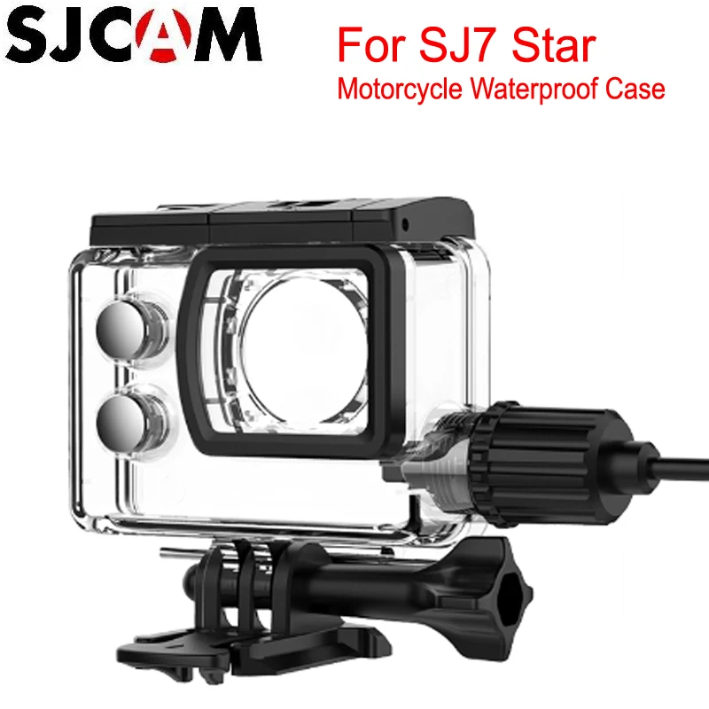 Option 1 SJCAM SJ7 мотоциклетный Водонепроницаемый чехол с зарядным кабелем для SJCAM SJ7 Star Action Sport camera для мотоциклетного шлема Sport - Цвет: Option 1