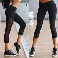 fashion high waist leggings women slim capri pants joggers stretchy fitness trousers ladies workout compression pants