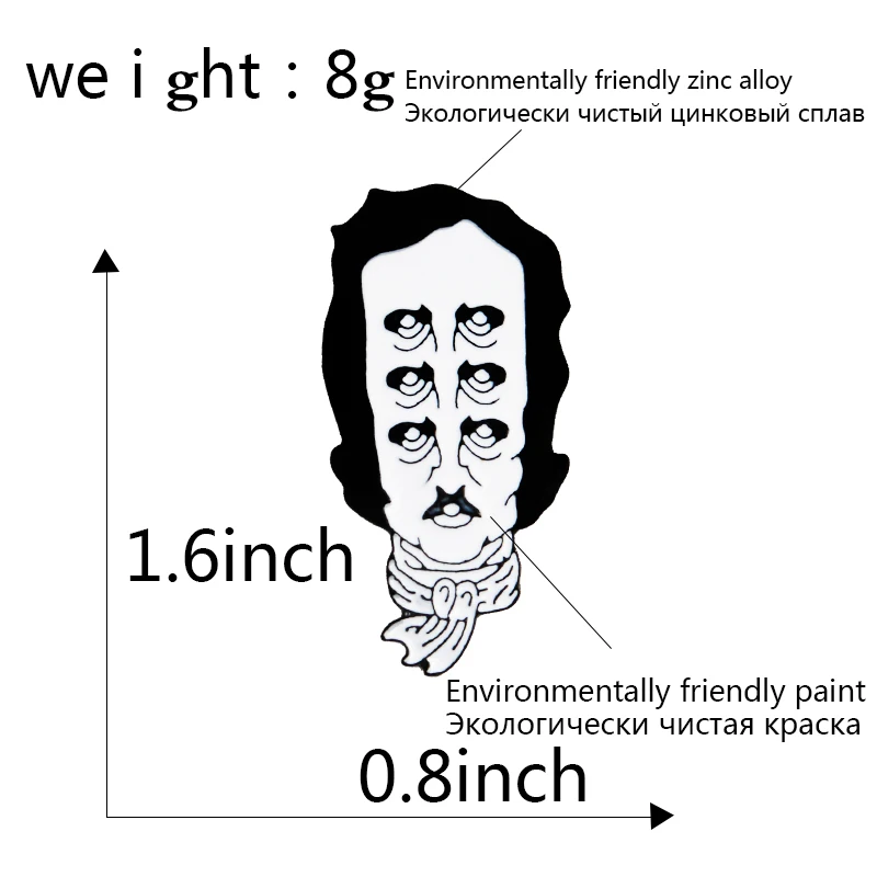 Эмалированные булавки абстракционизма Пикассо черно белые минималистичные