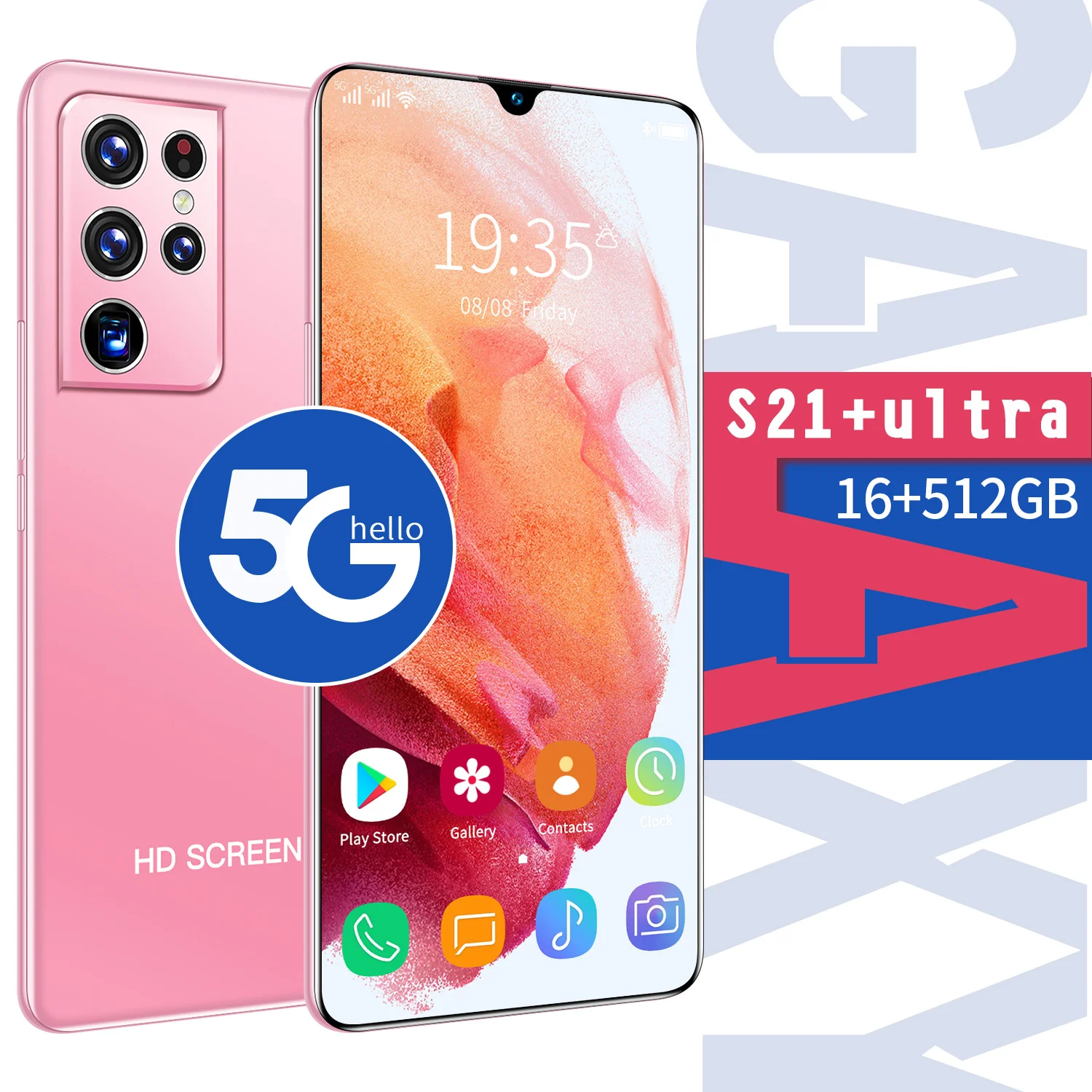 

2021 Hot Sale Global Version S21+ultra 7.1" Smartphone Full Screen 16G 512GB Unlocked Android10 Dual SIM 4G 5G Network Cellphone