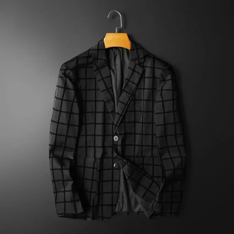 

Suit 2021 British Stylist Jacket Men Chaquetas Hombre De Vestir Blazer Xadrez Masculino Blazer Hombre Stage Mens Blazer Vintage