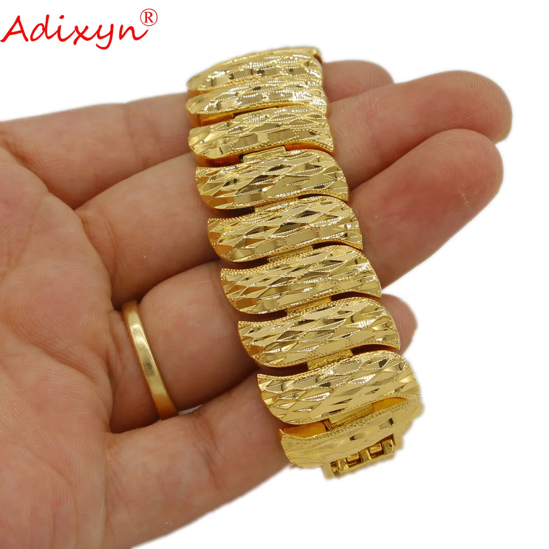 Adixyn 2021 модные Парные браслеты мужские украшения золотого цвета цепочка браслет