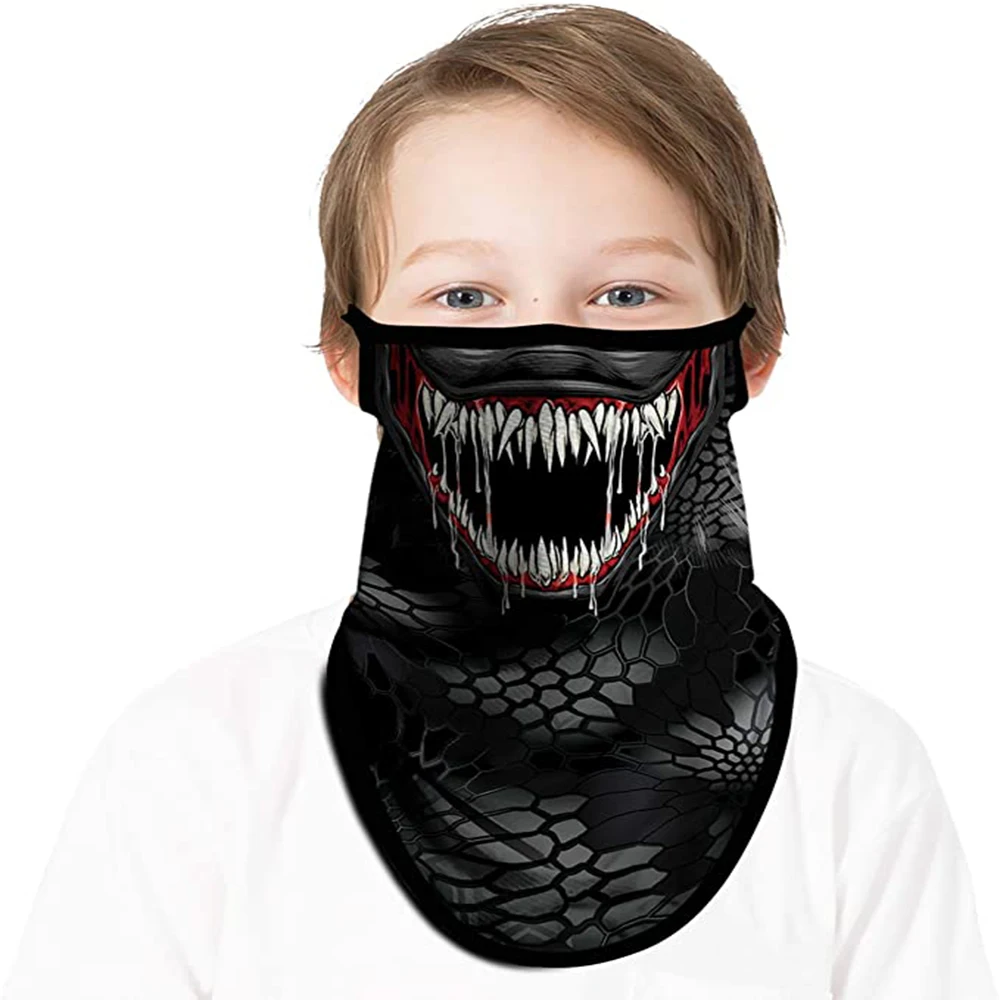 

Children Bandana Scarf Protective Face Mask With Ear Loops Neck Gaiter Tube Buff Headwear Shield Motorcycle Balaclava For Kids