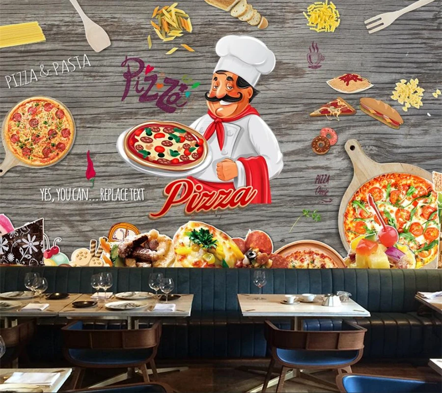 Большие настенные 3D-обои на заказ роспись вручную обои для западного ресторана