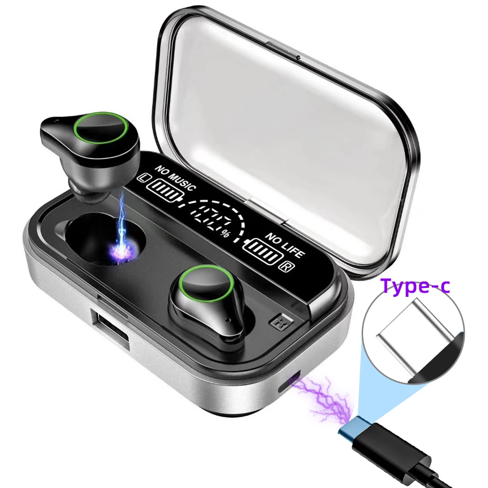 IPX7 водонепроницаемые наушники Bluetooth v5.0 TWS Беспроводные спортивные без рук с
